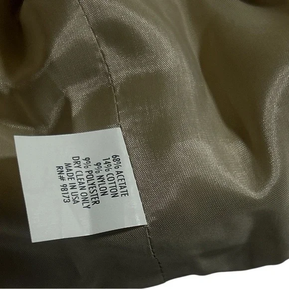 Worth New York Champagne Faux Fur Textured Blazer Jacket Size 12 Made in USA - Picture 7 of 12